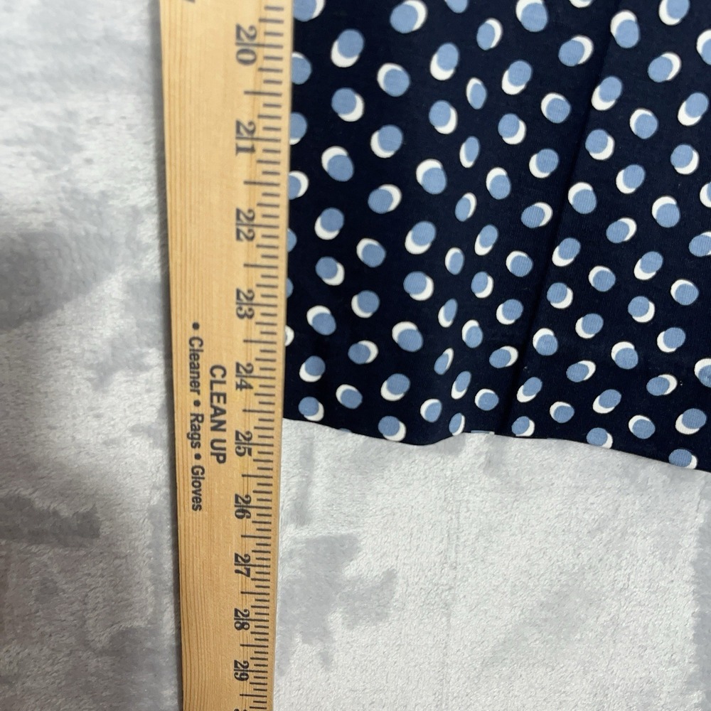 Ann Taylor Trousers Navy Polka Dot Cropped Slim‎ Fit Dress Pants 14 Nautical - Picture 7 of 12